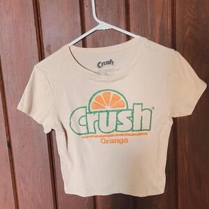 Orange Graphic Tee - Cream